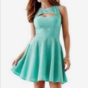 Guess teal A-line dress